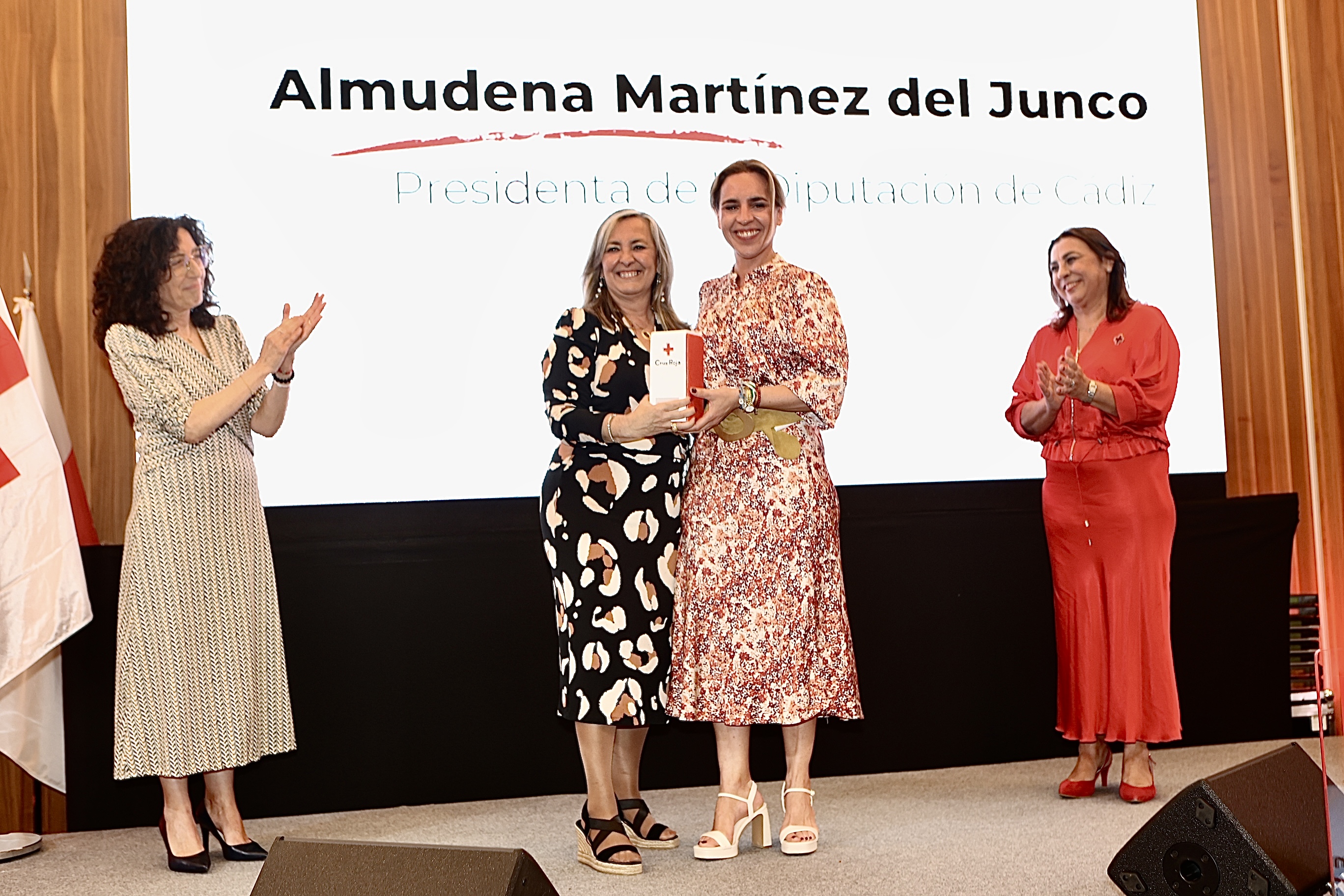 Almudena Martínez recibe el reconocimiento de Cruz Roja a Diputación